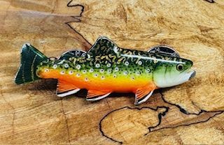 Vintage Brook Trout Pin Large