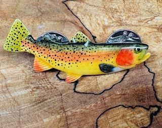 Vintage Cutthroat Trout Pin