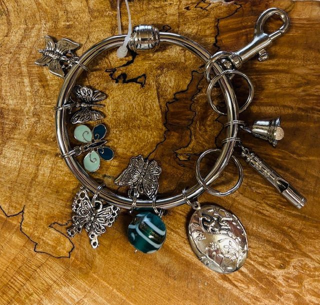 Butterfly Key Charm Bracelet