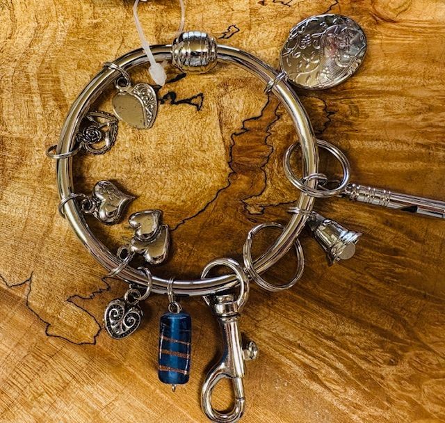 Heart Key Charm Bracelet