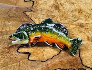 Vintage Jumping Brook Trout Pin